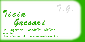 ticia gacsari business card